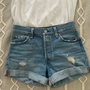 Authentic 501 Levi denim shorts!
